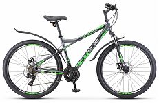Велосипед 27,5" Stels Navigator 710 MD 16" Антрацитовый/Зеленый/Черный арт.V020