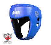 Шлем бокс. Clinch Olimp C112-S синий (офиц.лицензия Федер. Бокса России)